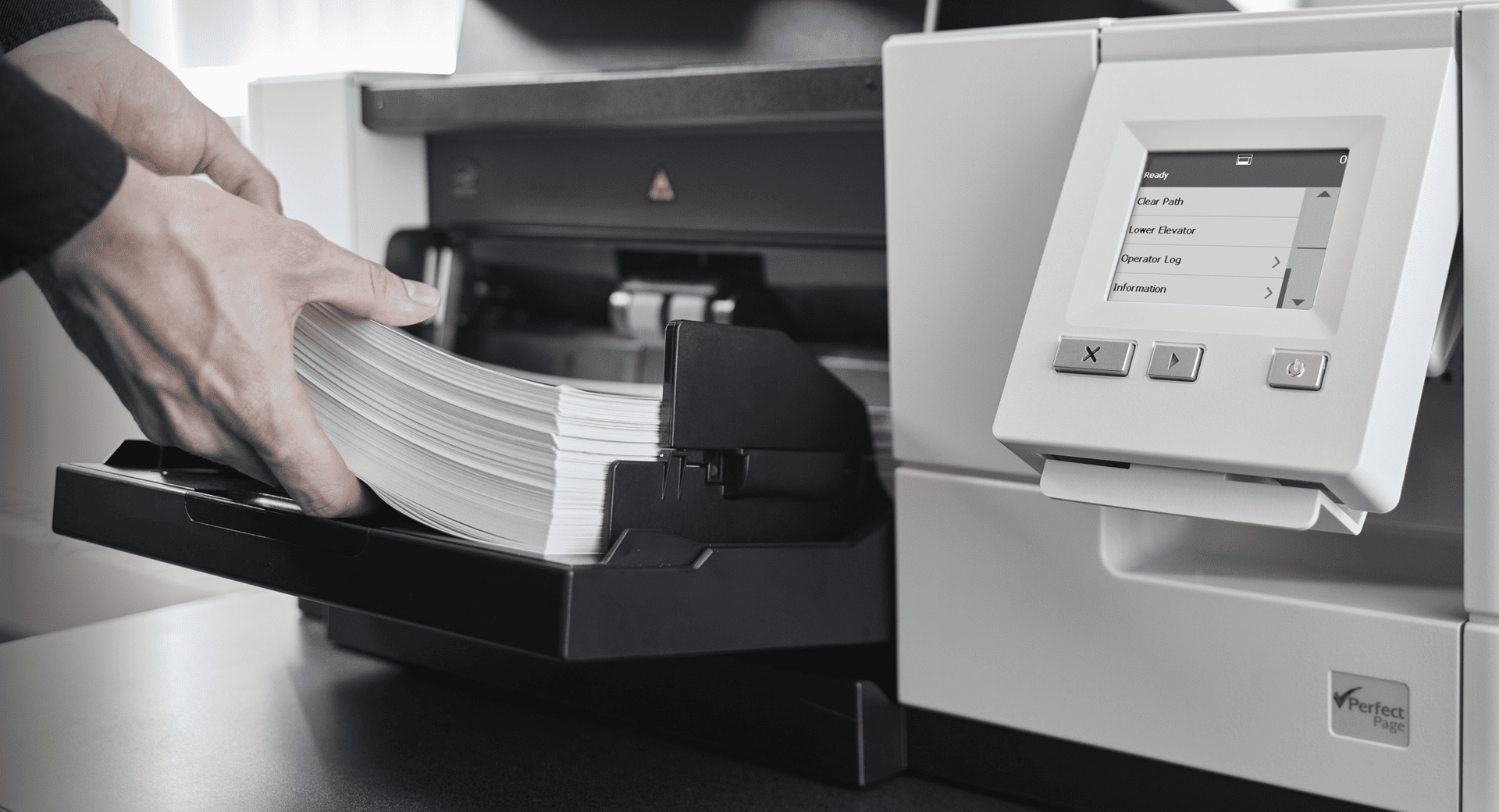 background feeding scanner